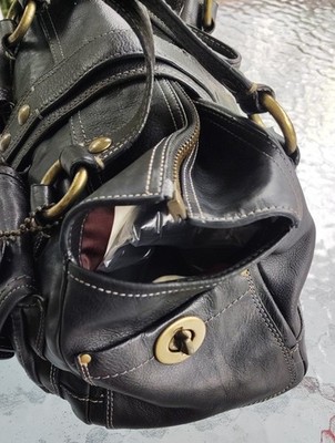 Coach MEDIUM 10330 65th Anniversary Mandy Vintage Black Leather