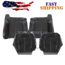 4x For 1999-2002 Chevrolet Silverado Driver & Passenger Top & Bottom Seat Cover