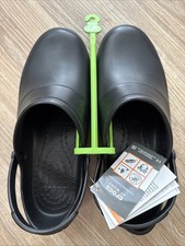Crocs Shoes Womens 9 Mercy Work Clog Casual Comfort Black Rubber Slip On NEW NWT