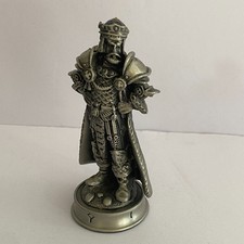 Fantasy of the Crystal Chess Piece Arfon the Warrior White King Danbury Mint