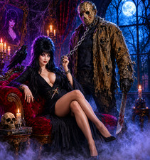 Elvira Mistress of the Dark Horror Queen Jason Voorhees Sticker Decal