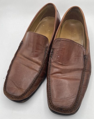 Cole Haan Slip On Brown Leather Loafers Men display picture 3