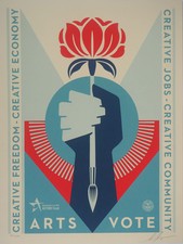 Shepard FAIREY (OBEY): Arts For Vote - Original Signed Lithograph
