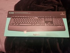Logitech K345 Wireless Keyboard-Full-Sized Keyboard w/Palm Rest,097855200013