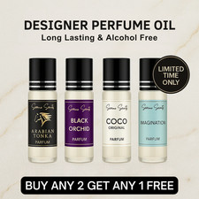 Designer Perfume Oil Rollerball 10ml | Buy 2 Get 1 Free | Unisex | Alcohol Free