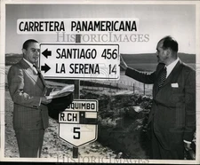 1952 Press Photo Gabriel Gonzalez Videla Fernando Ilanez Coquimbo Governor Chile