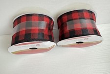 CELEBRATE IT WIRED RIBBON 2 1/2 In X 25 Ft Christmas/Noel 2 Rolls NEW