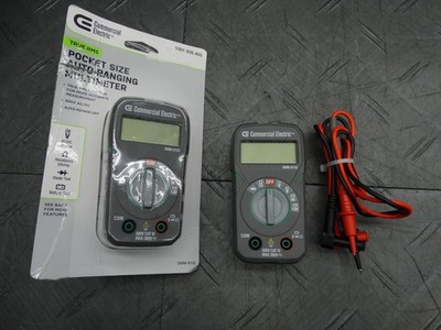 Commercial Electric Pocket Size True RMS Digital Multi-Meter DMM-8132 (Lot of 2)