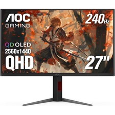 27 Inch QD OLED Gaming Monitor QHD 2560x1440 240Hz 0.03ms G-Sync Compatible
