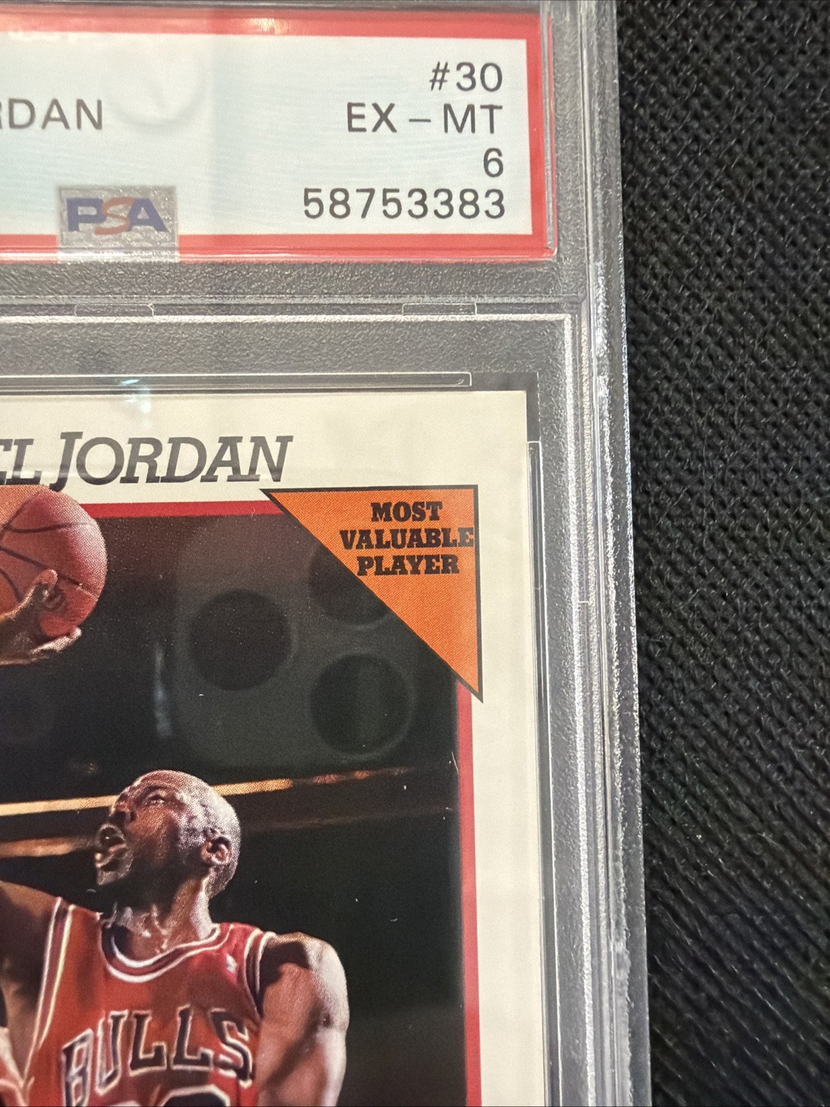 Michael Jordan 1991 Hoops #30 - PSA 6 - Nice Clean Slab view 6
