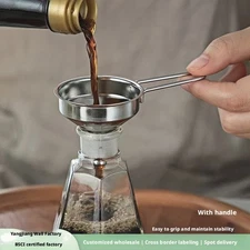 Japanese style 304 stainless steel funnel household kitchen filter