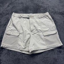 Vintage Y2K Columbia PFG Fishing Utility Shorts Mens XL Beige Mesh Cargo Outdoor