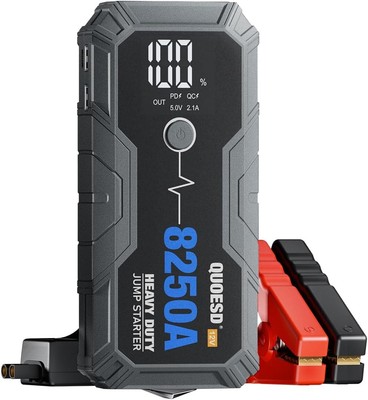 Heavy Duty Truck Battery Booster Pack Jump Starter Box Portable 8250Amps Power