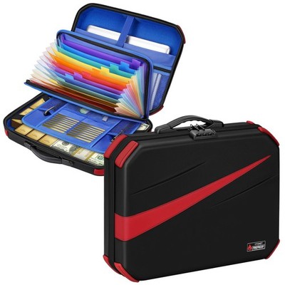 Ytonet Accordion File Organizer, Hard Case Document Box with Combination Lock...