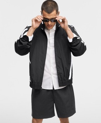 $79 Mode of One Mens Solid Ripstop Track Jacket Shorts Exclusively at Macys L