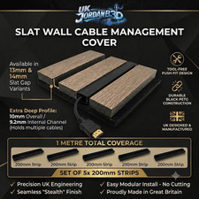 Acoustic Slat Wall Cable Tidy TV Trunking Wood Panel Gap Wire Concealer Black x5