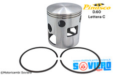Pistone Con Fasce Pinasco Cilindro Alluminio D.60 Lettera C Vespa Faro Basso