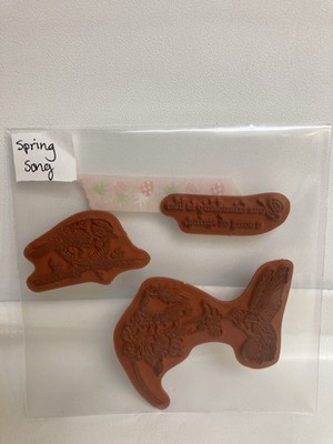 Stampin' Up! Spring Song Unmounted No Foam Stamp Set Birds