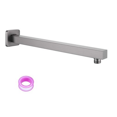 16 Inch Rain Shower Head Extension Arm with Flange, Brushed Nickel, Made of S...