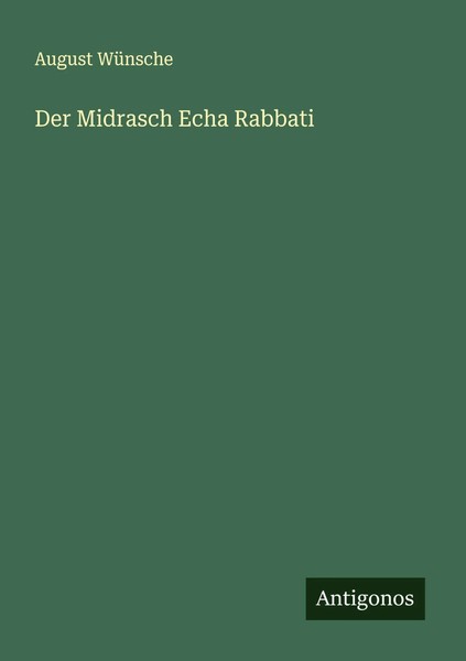 August WüNsche | Der Midrasch Echa Rabbati | Taschenbuch | Deutsch (2025)-image