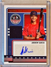 Andrew Garcia 2023 Panini USA Stars & Stripes Patch Auto #NTDP-AG 7/25