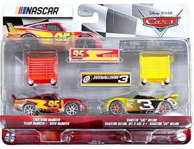 Cars NASCAR Disney Pixar   Lightning McQueen & Carstin  Ace  Dillon   2-Pack