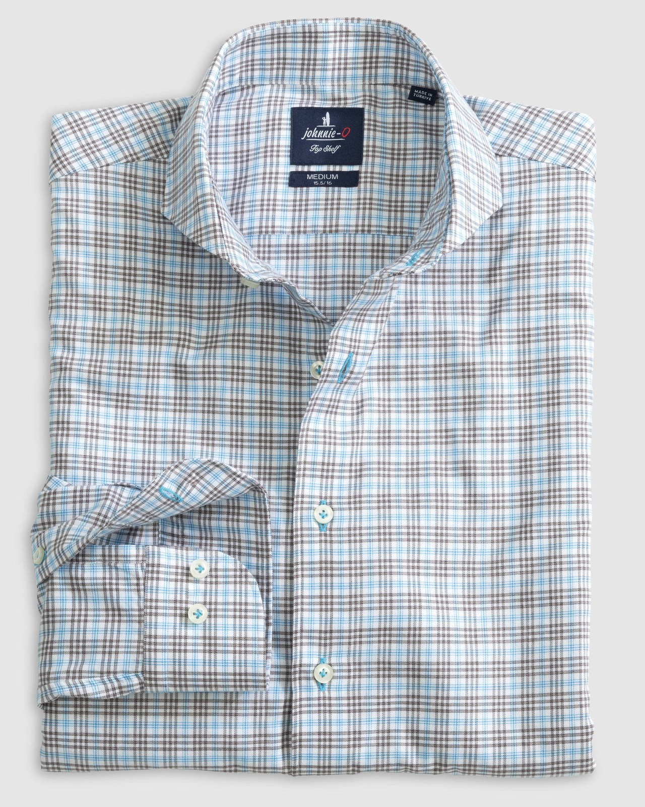 johnnie-O Top Shelf Button Up Shirt - McCormick Coffee Size XXL