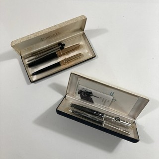 Parker 61 Pen Pencil Set Lot Gold Silver Refills Manual Cases Ball Box 235