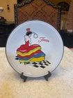 Homer Laughlin Fiesta Dancing Lady 10 1/2 Inch Dinner Plate
