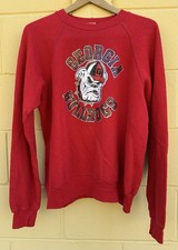 Vintage Georgia Bulldogs Red Pull Over Sweater with Gilter Graphic 70's/80's
