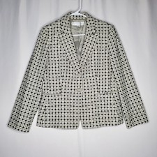 Tahari Arthur S Levine Blazer Jacket 12P Jewel Pearl Button Old Money Luxury