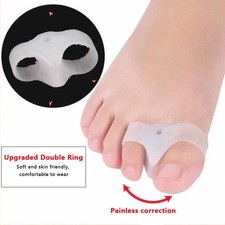 2PCS Silicone Gel Double Ring Thumb Corrector Hallux Valgus Protector