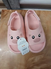 Wonder Nation Pink Critter Slides NWT Girl Toddler Size 9-10