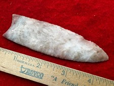 4 3/8" Fluted Clovis  Point, Indian Artifacts, Hopewell, Arrowheads, Paleo