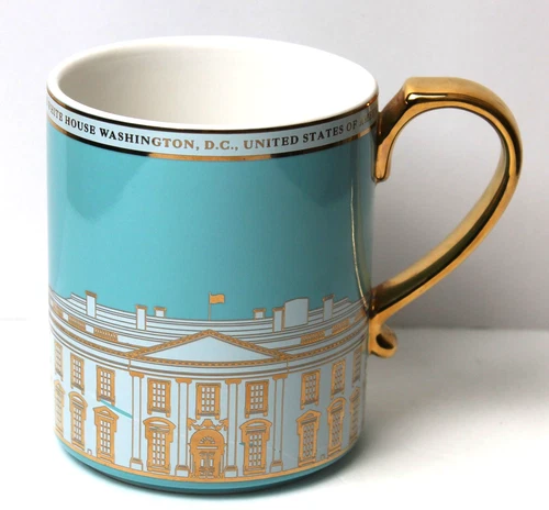 White House Historical Association Light Blue White House Mug