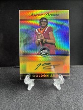 Kyron Drones 2024 Leaf Press Pass Premium #G-KD1 Golden Arm Autograph #2/10