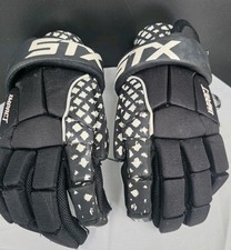 STX Impact Lacrosse Rękawiczki dla dorosłych 12" Średnie czarne Para treningowa Vtg Sport