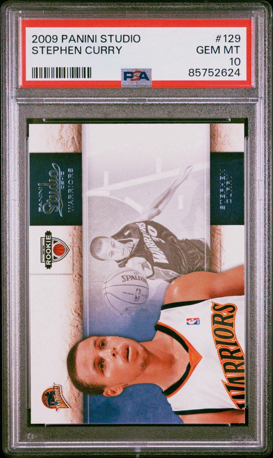 Stephen Curry 2009 Panini Studio #129 RC PSA 10 Gem Mint Warriors Rookie π₯ view 4