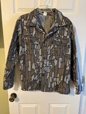 Mens Vintage Trebark USA MADE Camo Button Up Hunting Shirt Size L