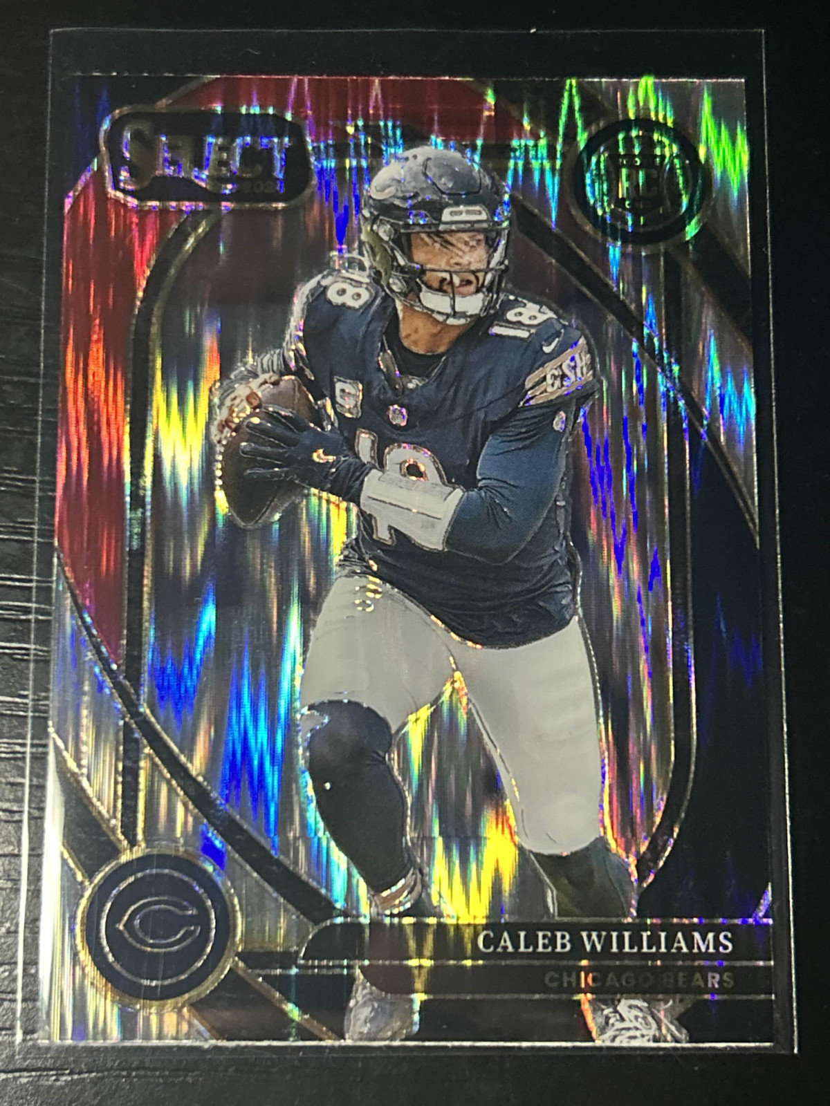 Caleb Williams 2024 Select #216 Red Black Shock Prizm SP Rookie RC Bears
