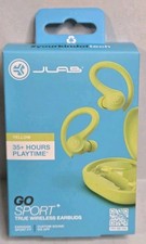 JLab GO Sport Yellow Bluetooth Earbuds, True Wireless, Gym Headphones