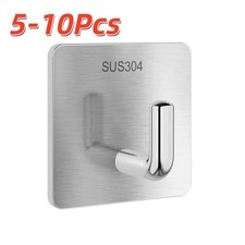5/10PCS Stainless Steel Wall Hooks For Hanging Wall Key Holde