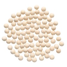 100Pcs 15mm / 3/5  Solid Wooden Balls, Unfinished Round Wood Spheres, Wooden ...