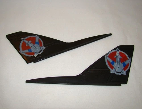 G.I. JOE (1986) CONQUEST X-30 ~ TAIL FINS ~ STABILIZER WINGS JET PARTS GI JOE