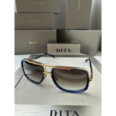 DITA MACH ONE DRX-2030 X Yellow Gold Blue Swirl Grey Gradient Lens