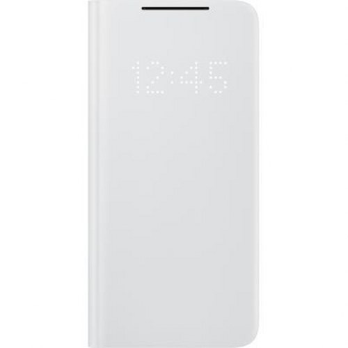 Étui folio Galaxy S21 5G luxe finition textile avec affichage LED et fente carte