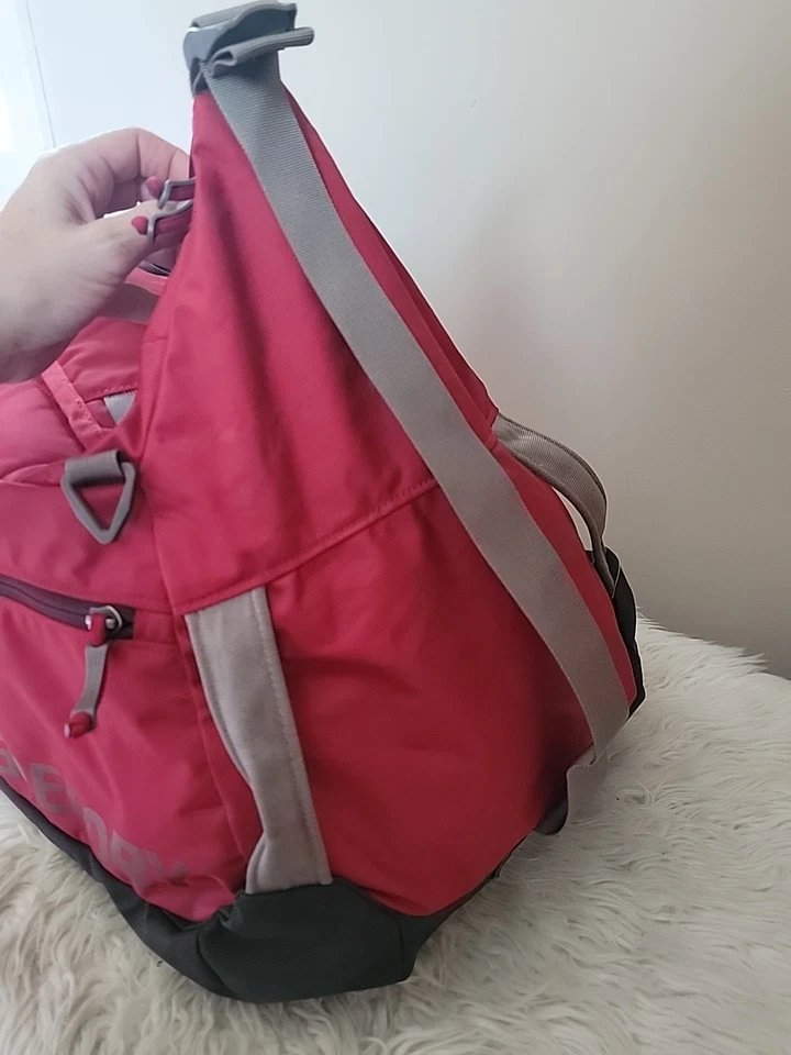 Bolso de Lona Gregory Stash 65 Etiqueta Antigua Rojo, Tostado y Marrón Exterior Resistente Grande  Foto 4 de 4