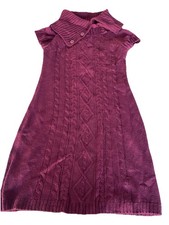 Calvin Klein red short-sleeve sweater knit dress