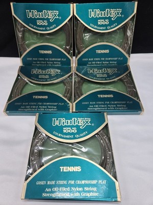 WINTEX TENNIS RACKET STRING LOT OF 5!  OSAKA,JAPAN MODEL 1000 NYLON GRAPHITE
