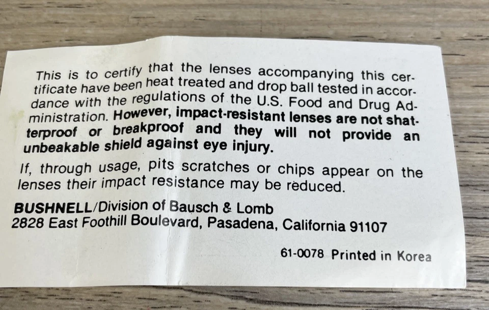 Gafas de tiro estilo piloto aviador Bushnell de colección lentes amarillas Baush & Lomb Corea Foto 4 de 4